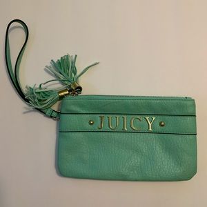 Double pouch, Juicy Couture, teal wristlet